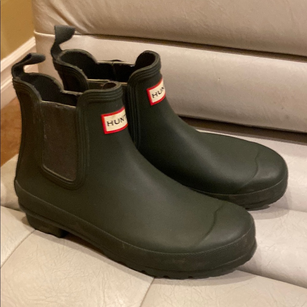 Hunter Green Ankle Boots